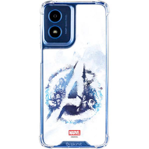 Marvel Avengers Blue Logo Moto G 5G (2024) Clear Case